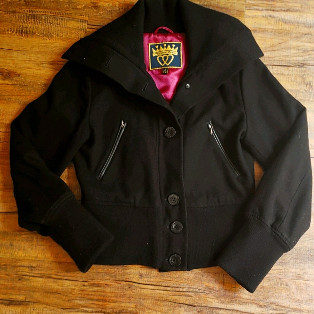 Vintage bomber wool coat